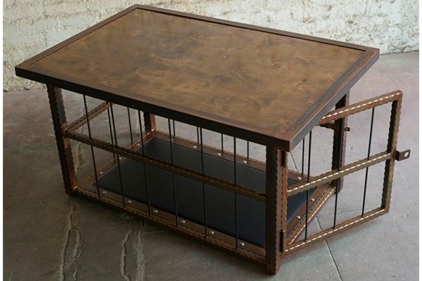 Hammered Steel Table Cage