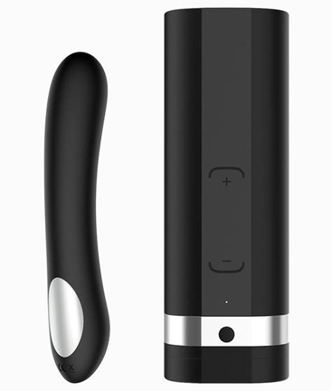 black ohmibod vibrating anal butt plug with clit stim for couples