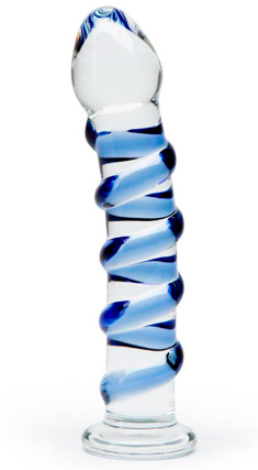 Sapphire Spiral Glass